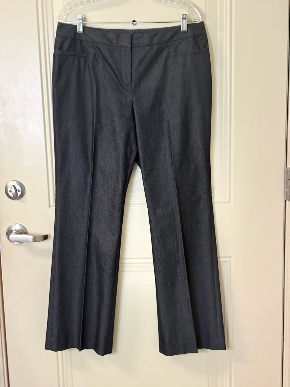 HALOGEN Dress Pants - Black / Charcoal Denim Stretch Trousers SZ 12P EUC